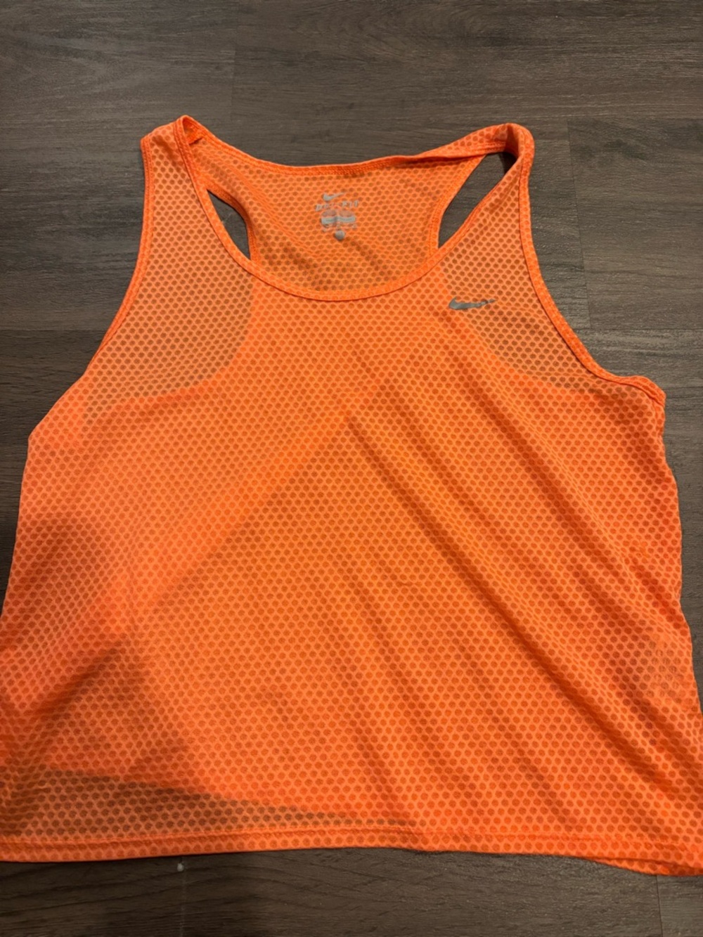Nike Women’s Orange Mesh Racerback Tank Top